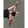 Elegant Flower Leather Loop For Apple Watch Band Women 11/10/9/8/7/6/5 38mm 40mm 41mm 42mm 44mm 45mm 46mm 49mm Strap