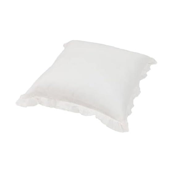 NITORI Jumbo Cushion Cover PT50 Ruffle 65X65cm White 7526591