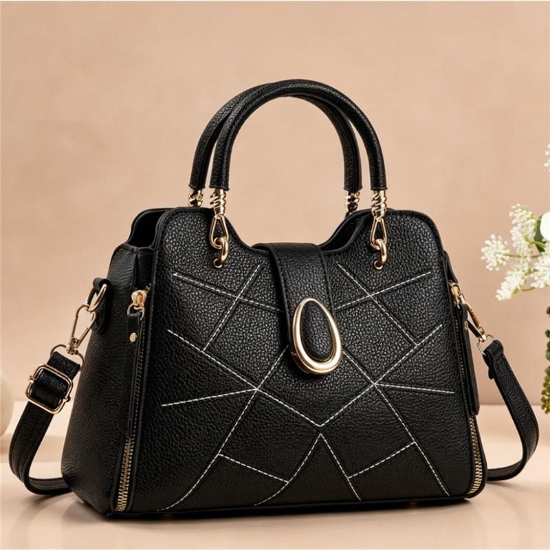 Exquisite Embroidery Premium Texture Handbag For Ladies, Multi-purpose Top Handle Shoulder Crossbody Daily Bag