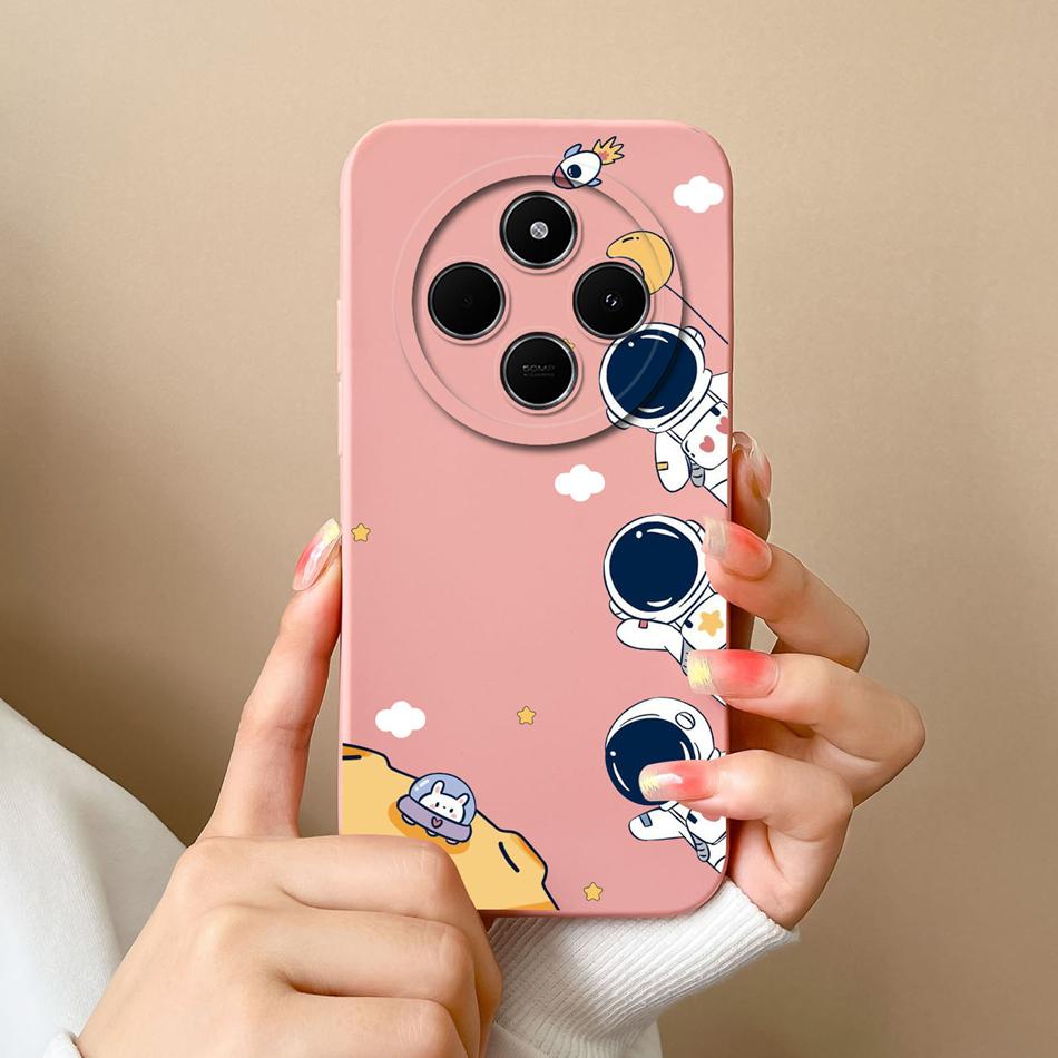 For Poco C75 Phone Case Cute Cartoon Bumper For Poco C 75 Soft Smooth Liquid Silicone Full Protection Shockproof Back Covers