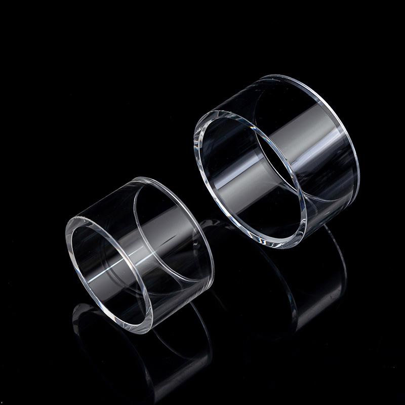 In-stock Transparent Acrylic Tube with Threaded PMMA Design; Customizable Length.