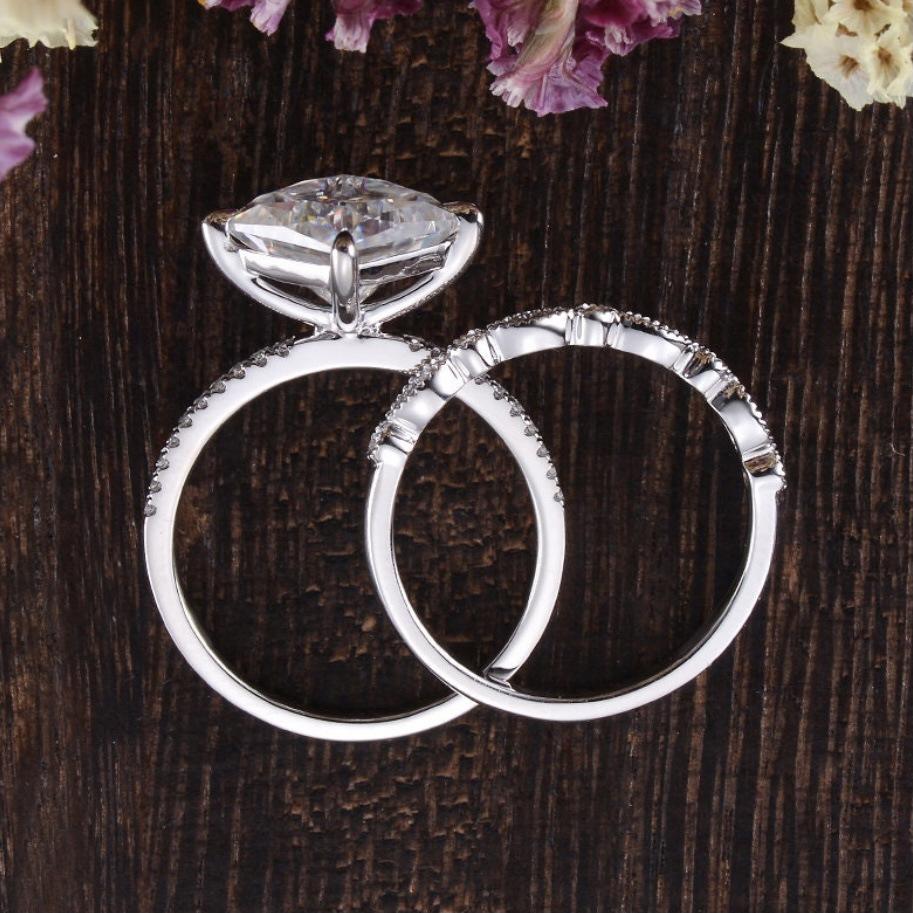 Women's Diamond Rings, Simple Square Diamond Accessories, Couple Rings