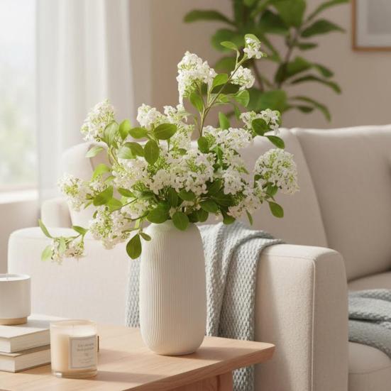 30" Künstliche Fliederblüten Falsche Rittersporn Löwenmaul Stiele Kunstseide Blumen Zweige für Floristik Hochzeit Zuhause Tischmittelstück