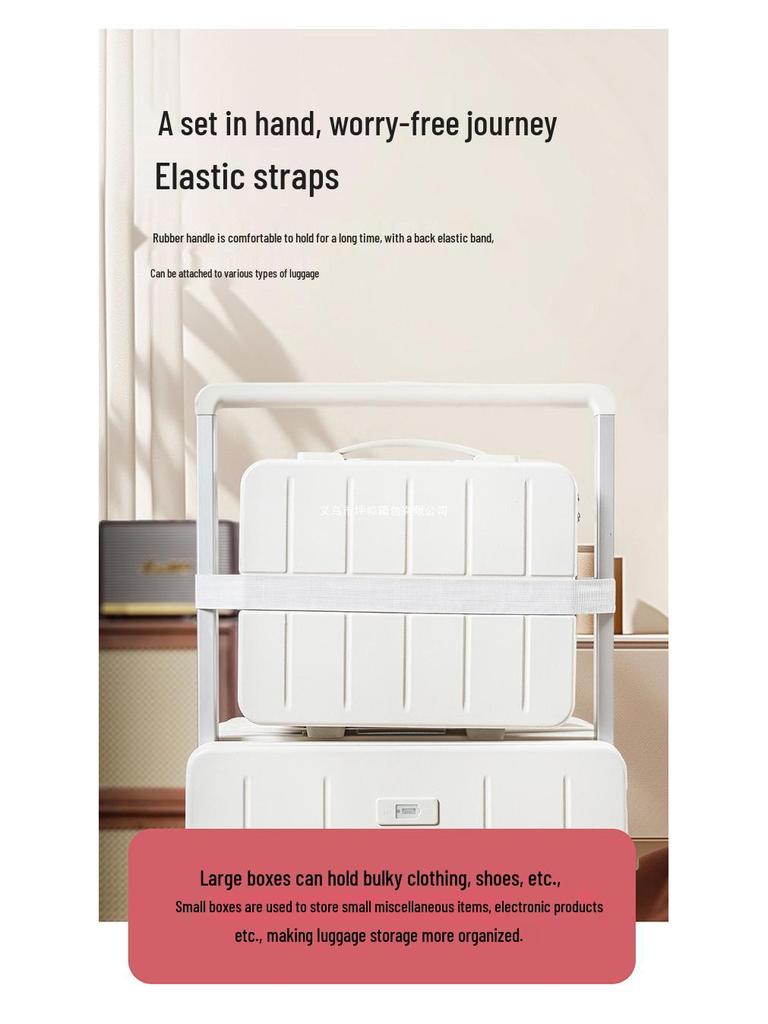 Lightweight 20/24 Inch Carry-on Suitcase with Wide Drawbar and Combination Lock for Men and Women