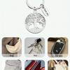 Thank You Gift Tree Keychain Thank You Card Organza Bag, Silver Keychain with A Living Tree Engraved On It, Symbolizing The Power and Uniqueness