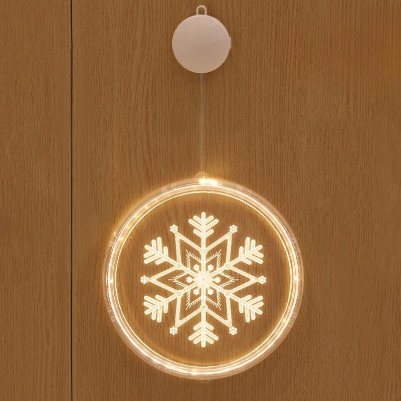 Christmas Decorative Neon LED Light Strings 3D Letter Suction Cup Hanging Lamp Acrylic Pendants Room Atmosphere Colored Lights