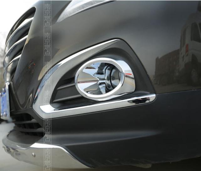 ABS Chrome Lamp Front Head Fog Light Trim Frame Hoods Stick Part for Peugeot 3008 2013 2014 2015 2016 2017 Car Styling Cover