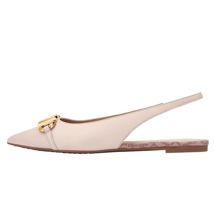 Michael Kors MK Izzy Leather Casual Flats Women flats Nude-Pink 40T1IZFG2L187 36