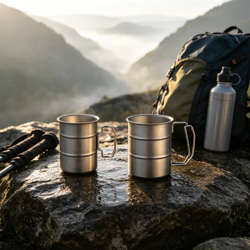 304 Stainless Steel Beer Cup Portable Camping Outdoor Water Mug With Cold Retention For Hiking