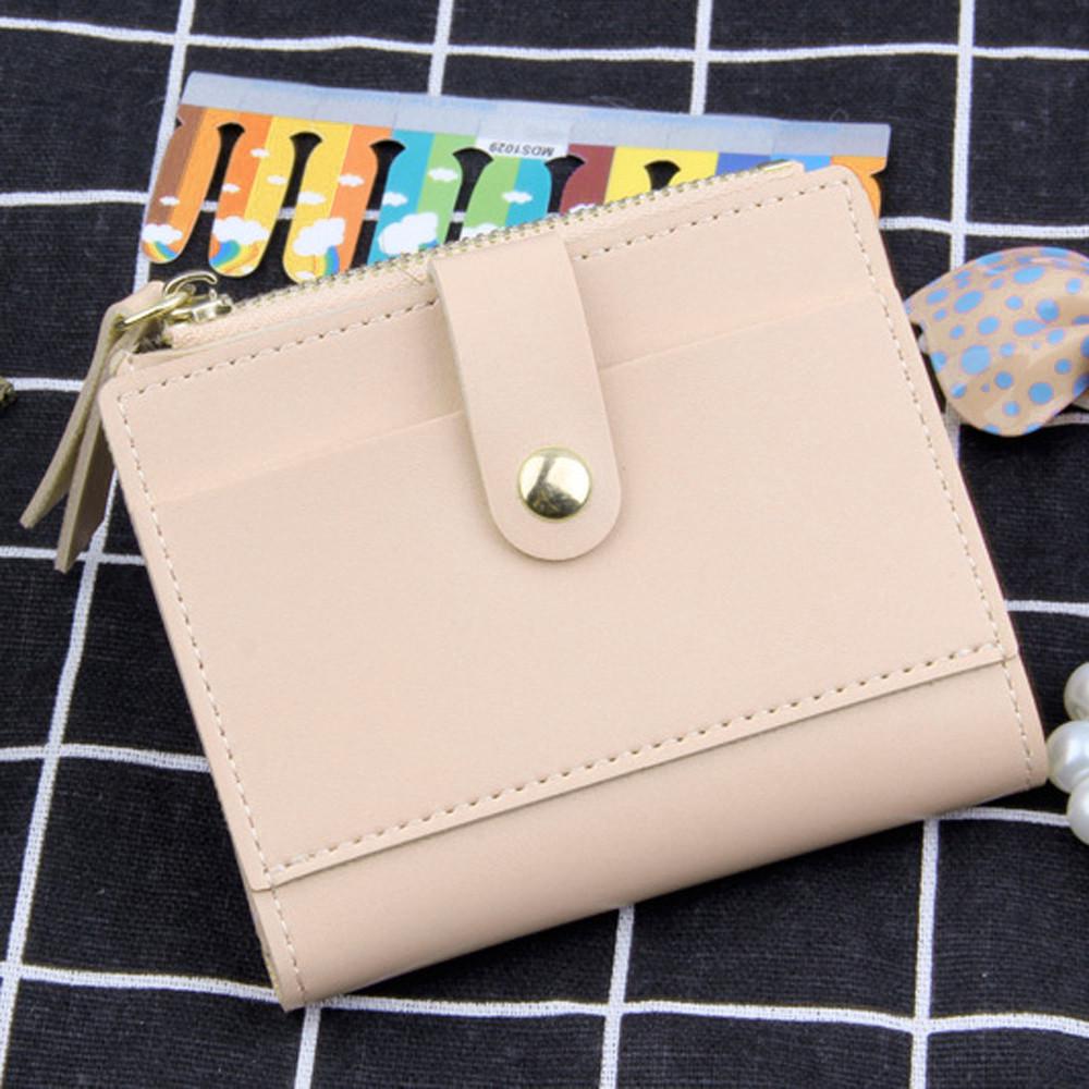 

Модный женский кошелек конфетного цвета, небольшой кошелек на молнии для монет, упаковка карт розовый