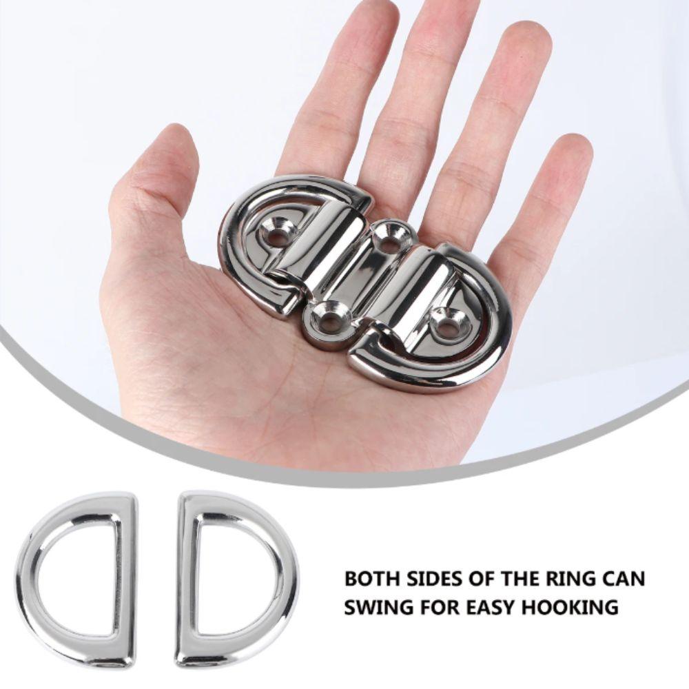 Folding Design Deck Pull Lift Ring Double D Ring Marine Folding Pad Eye  Marine Use