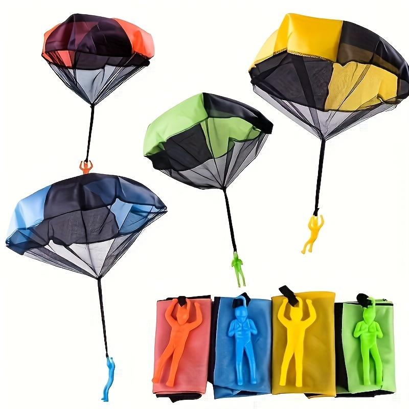10pcs Colorful Tangle-Free Parachute Toy Set for Youngsters Durable,Outdoor Flying Toys In Assorted Colors Black,Red,Blue,Green,Yellow,Orange,Pink