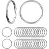 20/100 szt. Stal nierdzewna Brelok do kluczy Brelok 25mm Okrągły Płaski Okrągły Dzielony Breloczek Polerowany Metal Pusty Krążek Do Akcesoriów DIY
