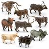 Realistic Pvc Texas Longhorn Bull And Vatuzi Cow Model For Collectors And Decor