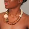 Fashion Statement Boho Necklace Big Beads Handmade for Women Trendy Party Jewelry