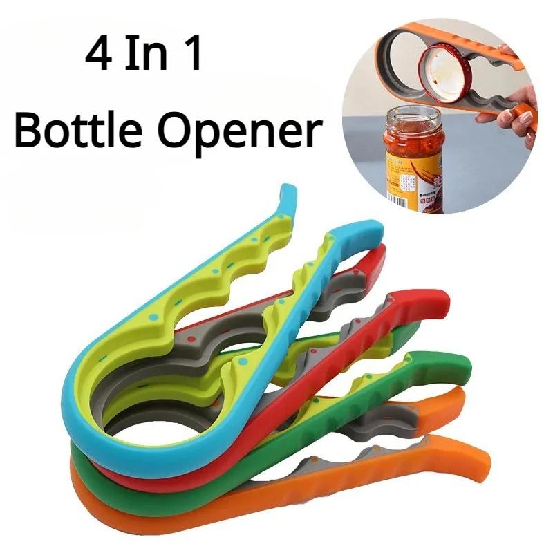 

4in1 Bottle Opener Household Anti Slip Can Opener Beer Bottle Opener Bottle Cap Spinner Open Cap Wrench Kichen Accessories