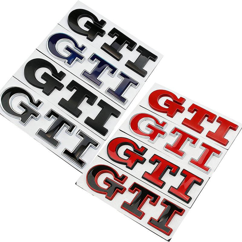 W123Metal Car Femder Side Emblem Rear Trunk Badge Sticker for Volkswagen VW GTI Logo Golf 5 7 JETTA MK4 PASSAT Polo SCIROCCO T-ROC