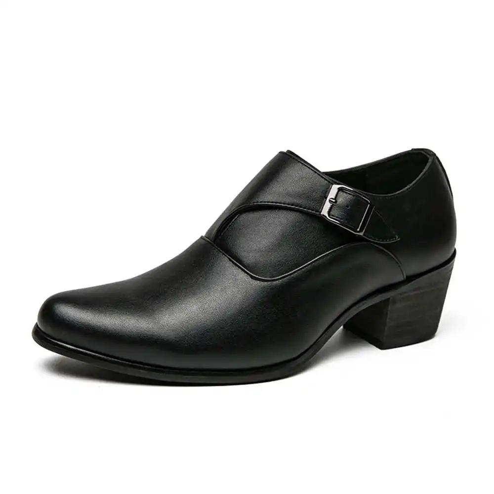 Fashion Mid-heeled Key Height Most Sold Novelties Heels Dress Shoes Men Wedding Sneakers For Bride Sports Style Sapatenos Deadlift
