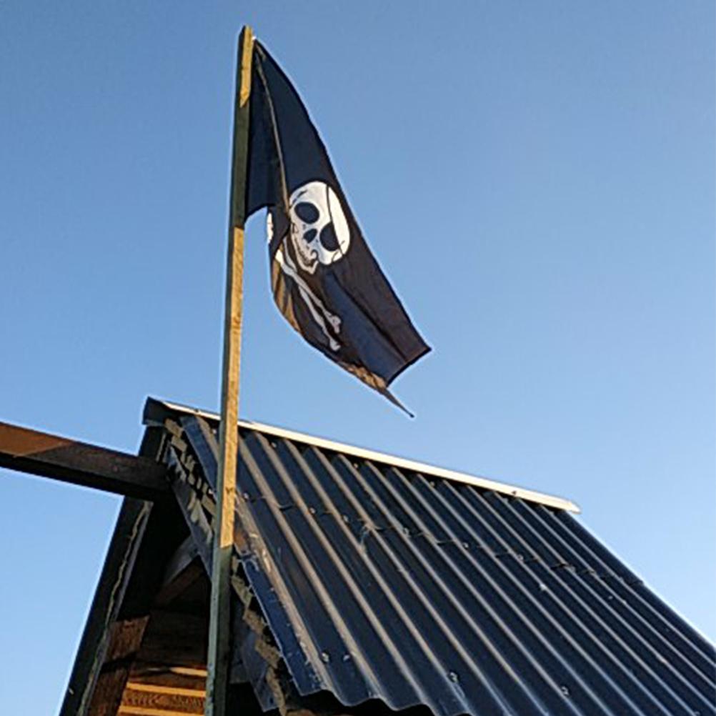 Halloween Jolly Roger Banner Skeleton Pirate Flags Bunting for Halloween Party Pirate Party