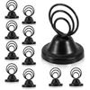 12Pcs Table Number Holders, Metal Black Finish Wire Picture Stands Name Menu Clips Place Card/ Memo/Photo Table Sign Holders for Wedding Party Office
