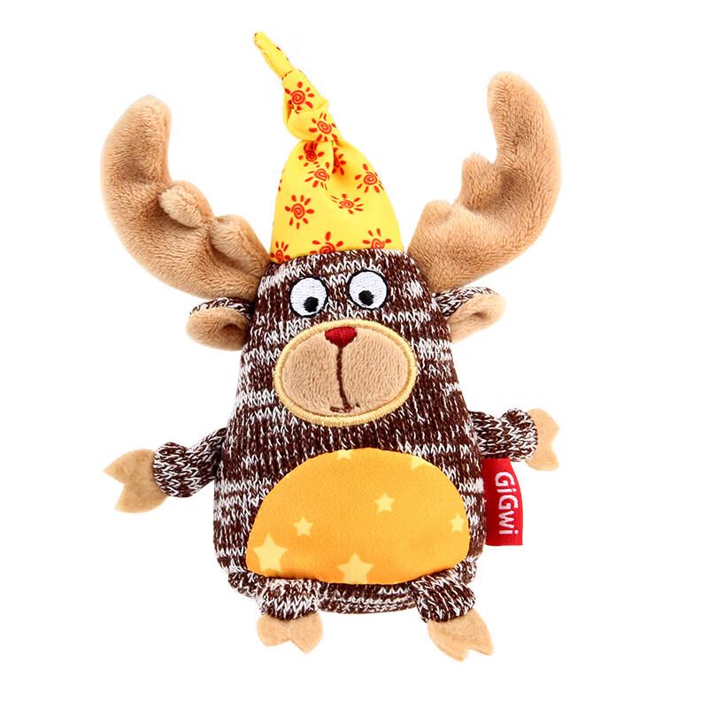 GiGwi Plush Squeaky Elk Dog Toy