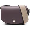 Épure Front Concave Embossed Logo Snap Closure Small Calfskin Crossbody Shoulder Bag Women Bags Deep-Purple 10253HFY061