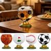 3D Besisukantis Rutulio Stiklinis Puodelis, Kūrybiškas Futbolo Krepšinio Beisbolo Golfo Dizaino Stiklinis Puodelis, 300ml Be Švino Gėrimo Puodelis Sporto Gerbėjams