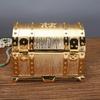 Pirate Jewelry Box Large Vintage Chinese Wedding Celebration Pearl Treasure Box Alloy Handmade Jewelry Storage Box with Lock