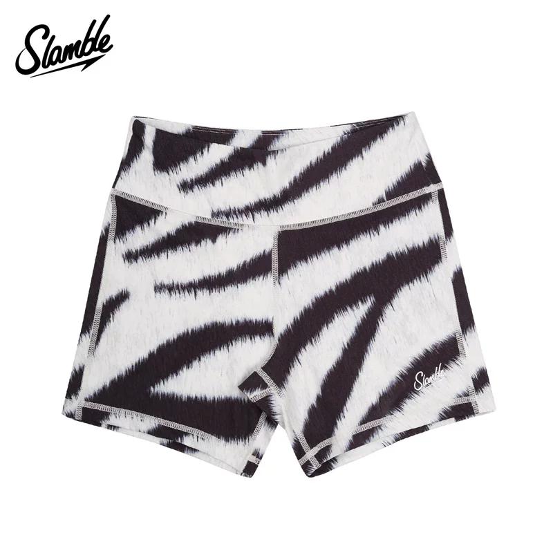 Shorts Slamble pour Femme 5 pouces Push-up Entraînement Sportif Crossfit Élastique Respirant Yoga Fitness