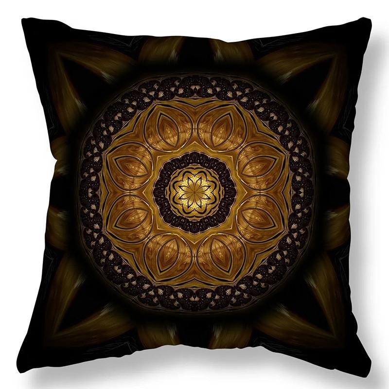 Mysterious Mandala Pattern Decorative Pillow Covers Pattern Cushion Cover Suitable For Sofa Bedroom Car Pillow Cover