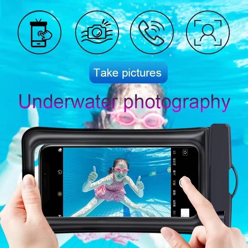 Airbag Waterproof Swim Bag For iPhone 15 13 14 Pro Max For Samsung Galaxy S24 S23Ultra Floating Phone Case Protecting Cover