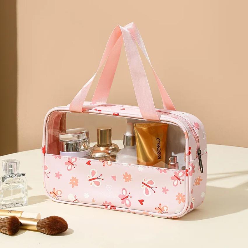 Women's Makeup Bag  3pcs Set Macaron Printed Wash Bag Travel Essential Portable Storage Bags Waterproof Cosmetic Bag Bath Bags