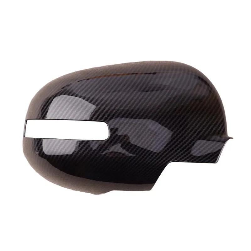 For Mitsubishi Outlander 2013- Car Rearview Side Mirror Cover Wing Cap Exterior Door Sticker Case Trim Carbon Fiber Look
