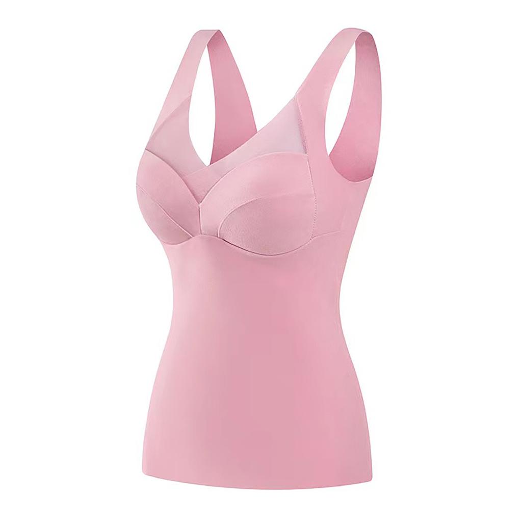 Mesh Women's Large Szie Thermal Underwear With Chest Pad Bottom Vest Bottom Underwear