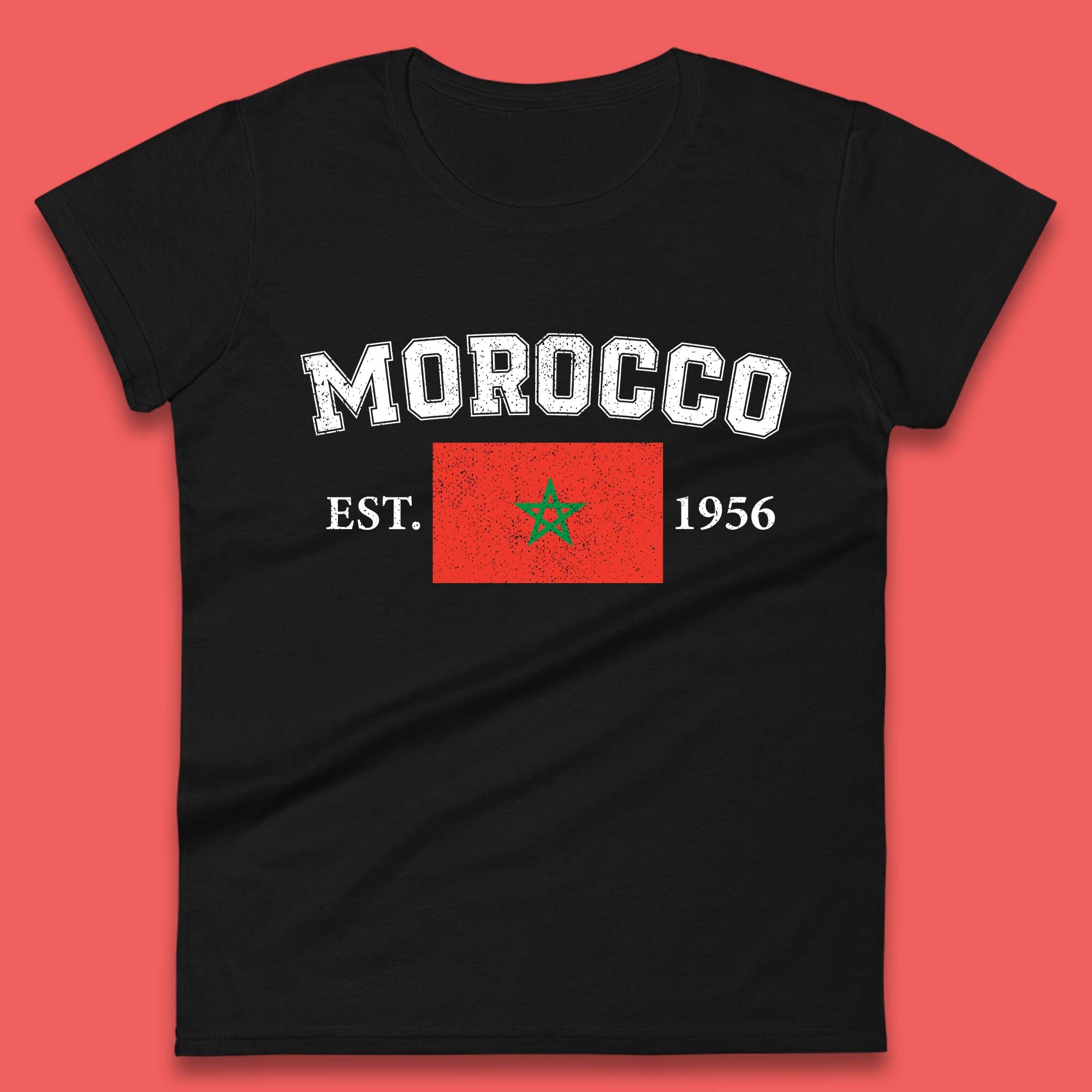 

Morocco Est 1956 Womens T-Shirt Mens Tops Tees Unisex XL