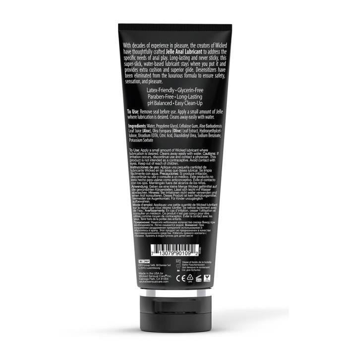 Wicked Sensual Care-Avec des décennies d'expérience dans le plaisir, les créateurs de Wicked ont soigneusement conçu Jelle anal Lubr