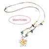 Adorable Flower Pendant Necklace Colorful Plastic Resin Beads Neckchain Fun And Feminine Fashion Accessory