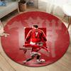CR7 Runder Teppich, Teppich für Wohnzimmer Schlafzimmer Sofa Spielzimmer Dekoration, Rutschfeste Bodenmatte