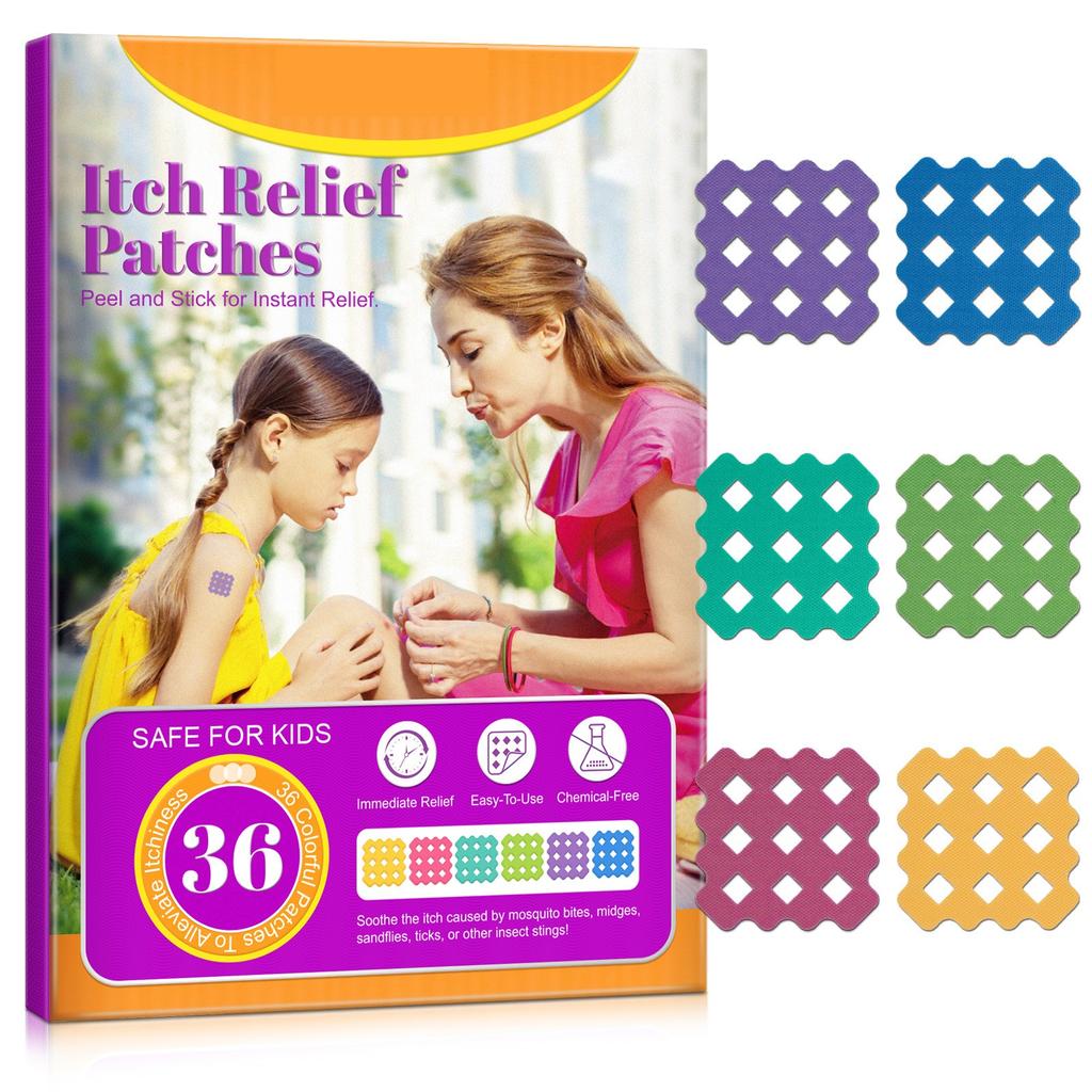 Patchs anti-démangeaisons - 36 patchs - Patch naturel - Patch anti-démangeaisons naturel pour soulager les démangeaisons - Patch anti-insectes pour moustiques, tiques, moucherons