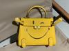 New Genuine Leather Women's Bag Head Layer Leather TOGO Leather Shattered Dimension Cartoon Graffiti Smiling Face Doll Women's Bag