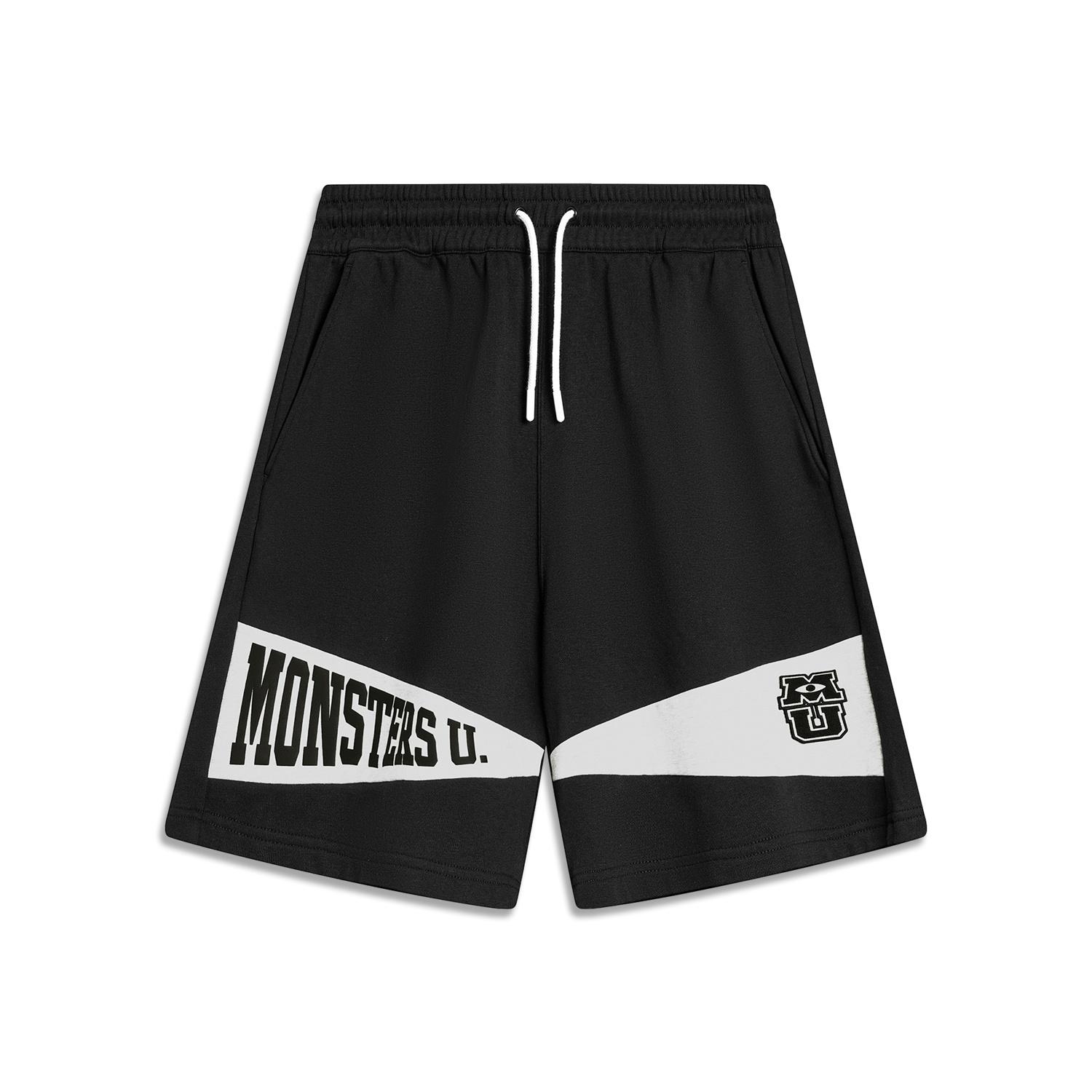 Li-Ning x Disney Monsters University Graphic Shorts Black White Men s AKSU489-2 L
