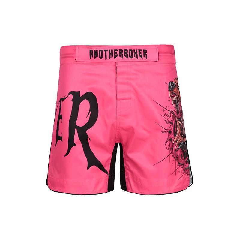 ANOTHERBOXER Pink Bear MMA Shorts Boxing Muay Thai Training Gym Workout Casual Wear