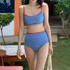 Korean Style High-Waisted Tummy Control Gingham Bikini