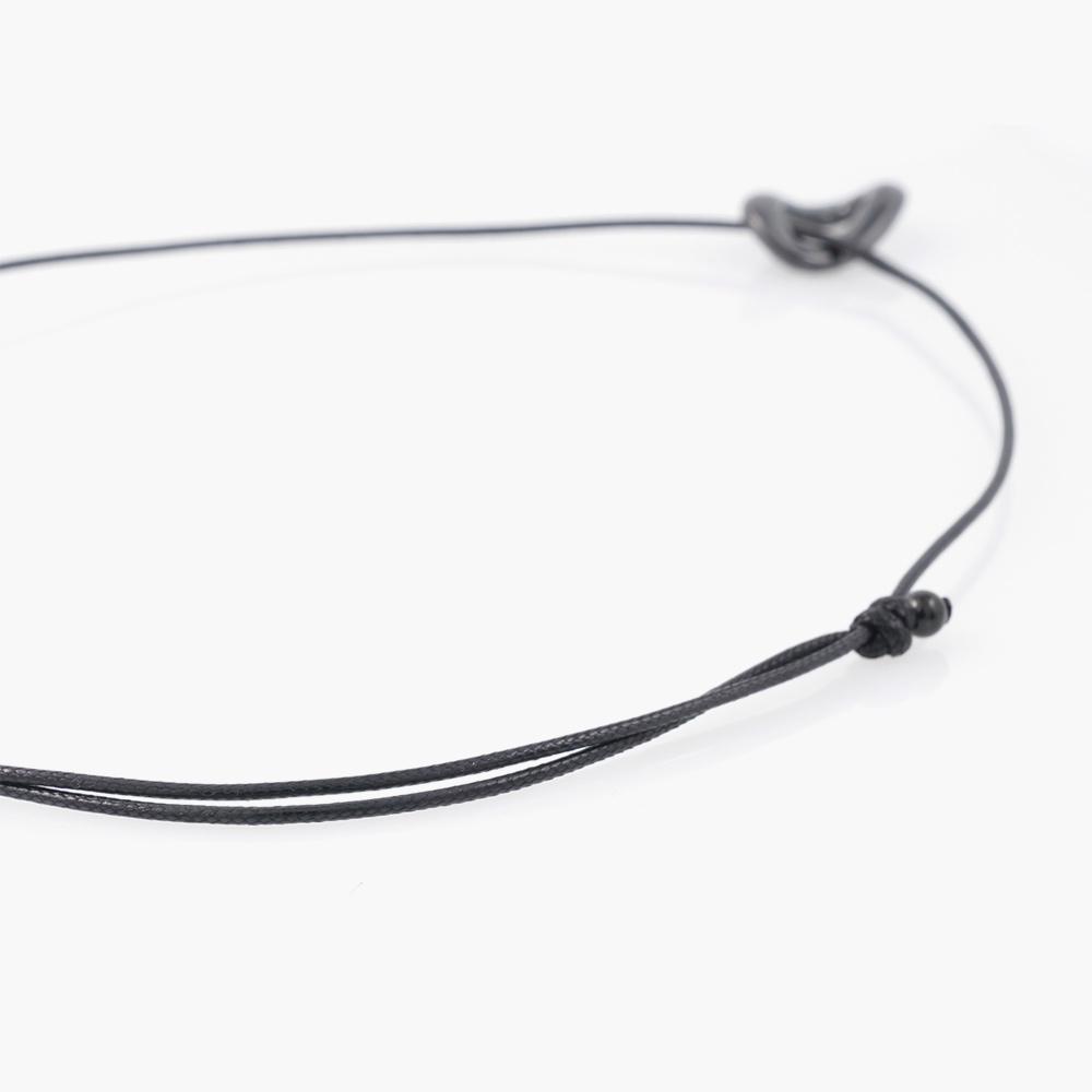 Jbans Classic All-Black Chain Pendant String Necklace (C2401-An791_Bk)