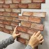 12/20pcs 3D Wall Sticker Marble Pattern PVC Waterproof Self-Adhesive Wall Paper 30x30cm Brick Grain Bathroom Wall Stickers