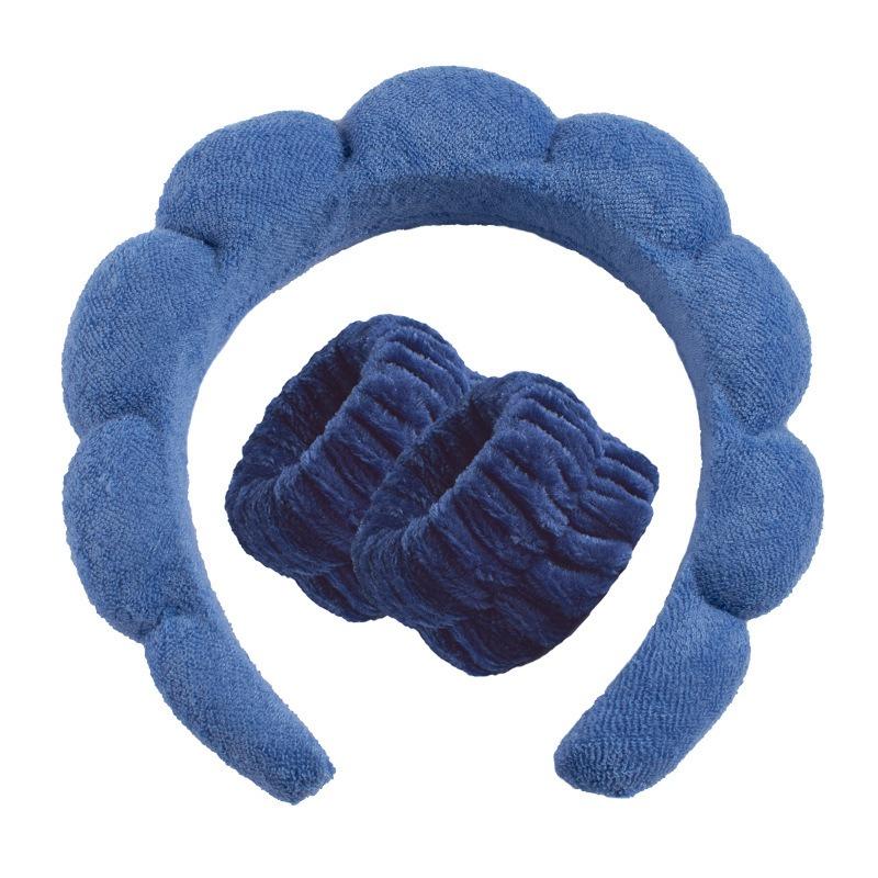 Friterte deigsnurrer Svamp Hårbånd Jenters Avanserte Håndkleklut Ansiktsvask Høyt Pannebåndsett
