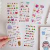 6sheets Paper Sticker Hand Account Elementary  Creative Cartoon Sticker Hand Account Stationery Student School Student  Kawaii