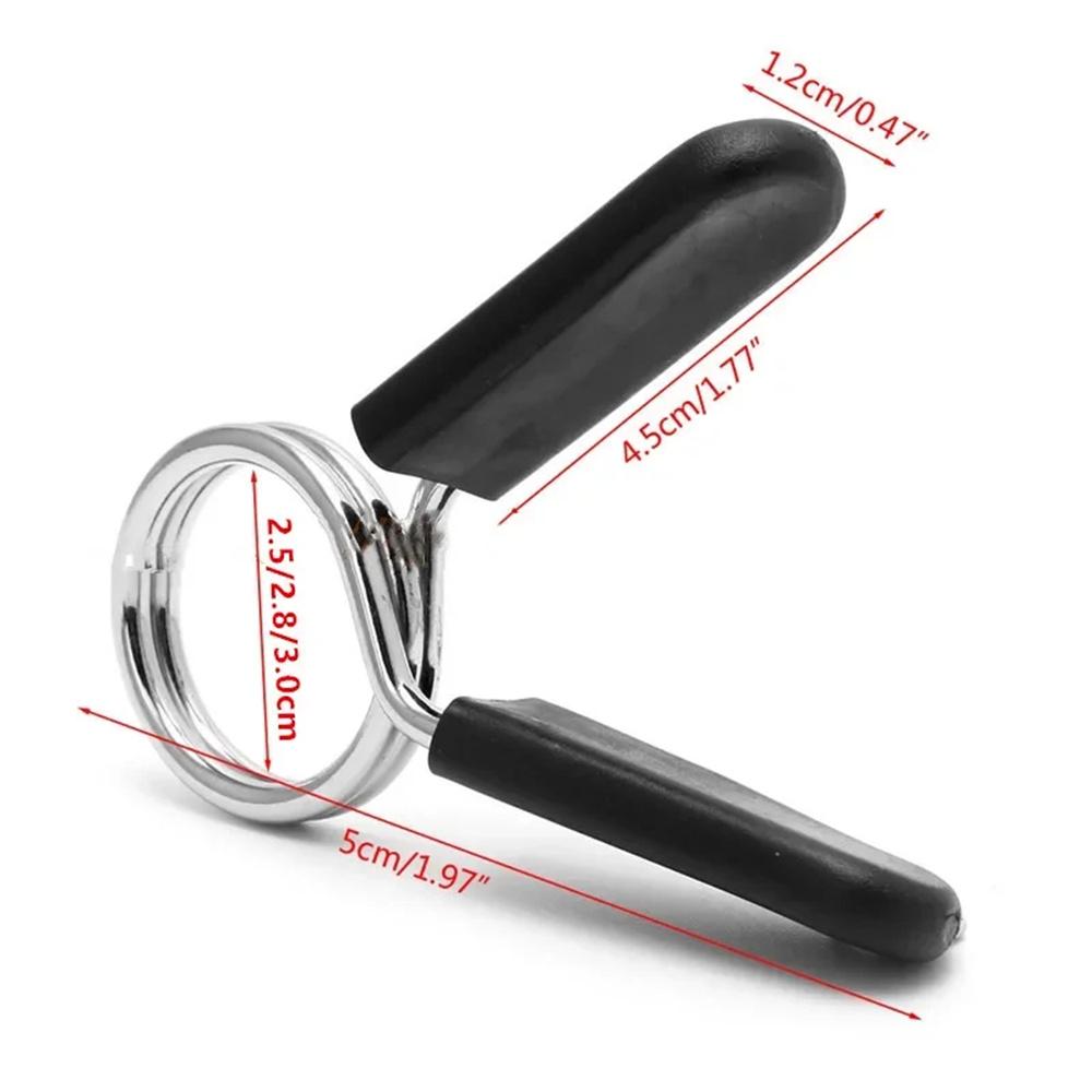 2 Piece 25/28/30 Mm Barbell Clamp Spring Collar Clips Gym Weight Dumbbell Lock Standard Lifting Kit Barbell Lock