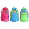 1Pc Foldable Beach Bag Sand Away Beach Mesh Toy Sea Shell Tote Kids Toy Storage Bag