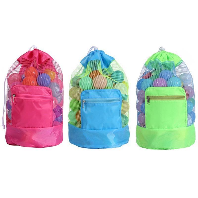 1Pc Foldable Beach Bag Sand Away Beach Mesh Toy Sea Shell Tote Kids Toy Storage Bag